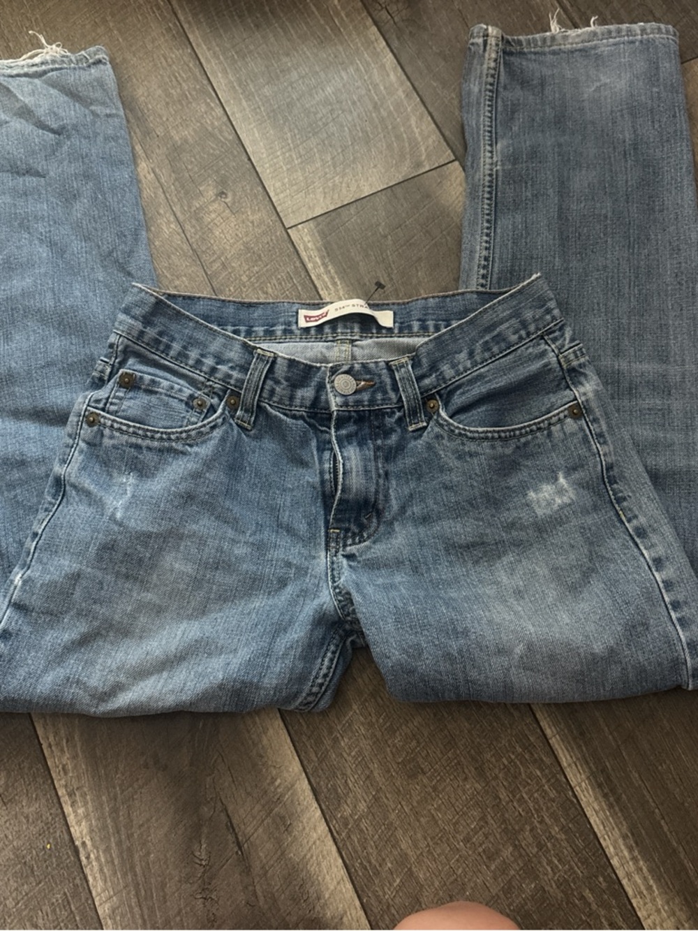 Levi's Kids Light Blue Distressed Straight-Leg Jeans